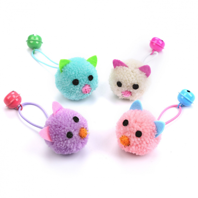 Cat Toy Cute Face With Bell