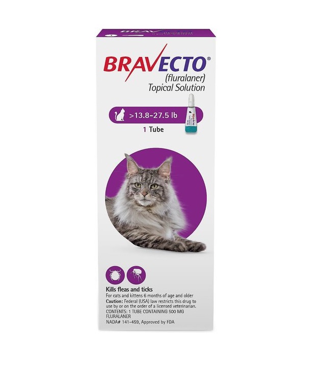 Bravecto Cat Supplement Solution For Cats 13.8-27.5 Lbs