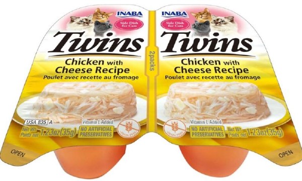 Inaba Twins Chicken with Cheese Recipe Side Dish for Cats, 35g x 2 cups