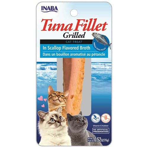 Inaba Tuna Fillet Cat Treat 15g In Scallop Flavored Broth