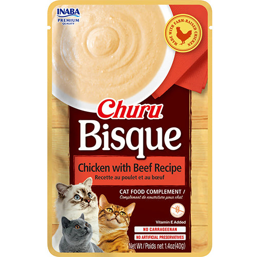 INABA Churu Bisque Cat Wet Food Chicken With Beef Recipe 40g