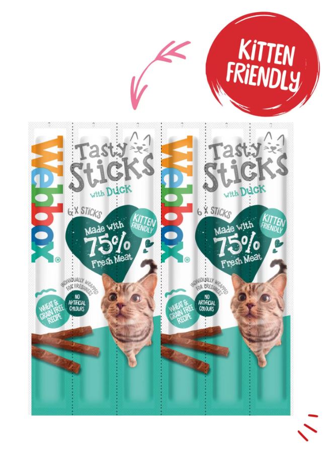 Webbox Cats Delight Sticks Duck, 6 Sticks
