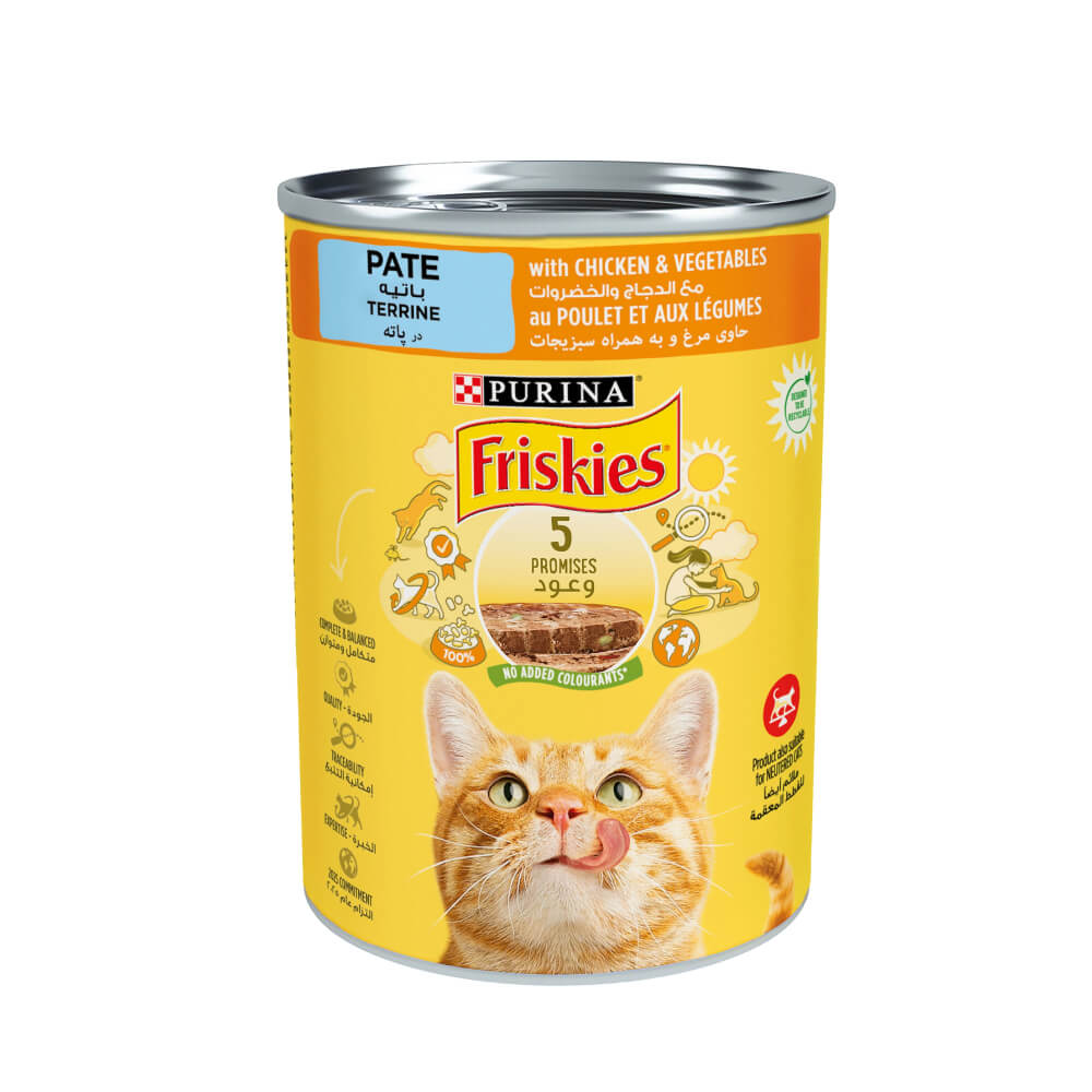 Friskies Cat Wet Food Pate Chicken & Vegetables 400g