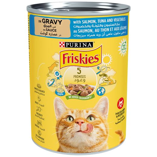 friskies salmon & tuna with vegetabels 400g