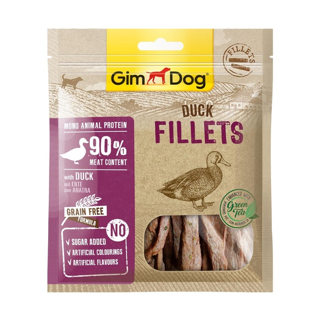 GimDog Duck Fillets Dog Treat 60g