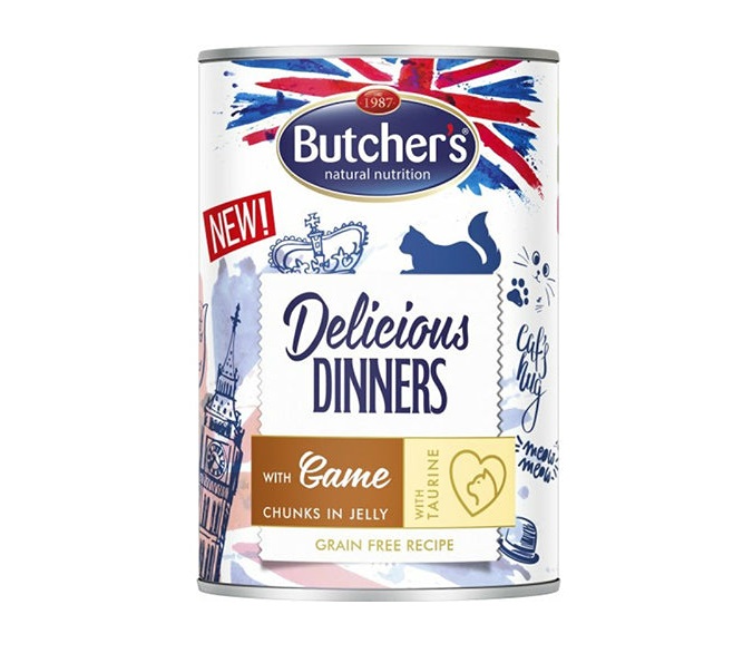 Butcher’s Delicious Wet Food for Cats Venison Chunks in Jelly 400g