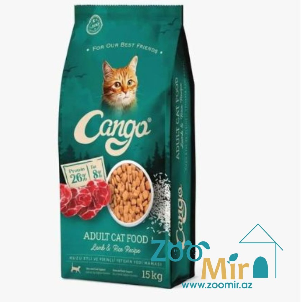 Cango Dry Food for Adult Cats with Lamb Flavor, 15 kg 