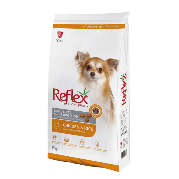 REFLEX SMALL BREED ADULT DOG FOOD CHICKEN AND RICE 15KG