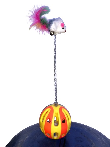 لعبة قطط عصا ترفيهية مع دمى فأر 20×4 سم