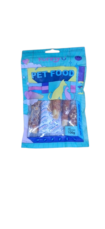 Funny Dog chomping twists Treat 100g