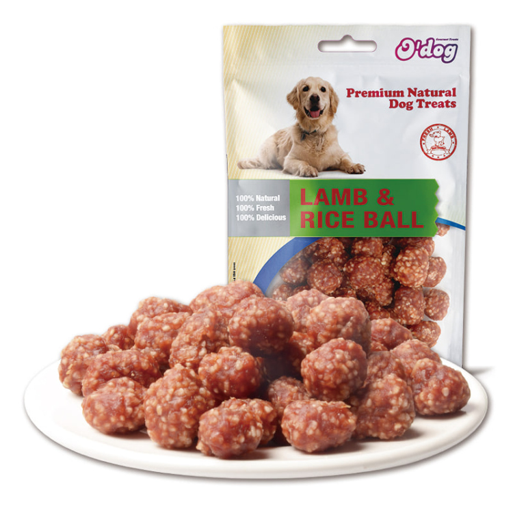 Odog Dog Treat Lamb & Rice Ball 100g
