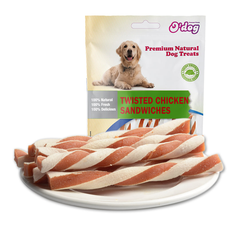 O'dog Snacks With twisted chicken sandwiches 100g