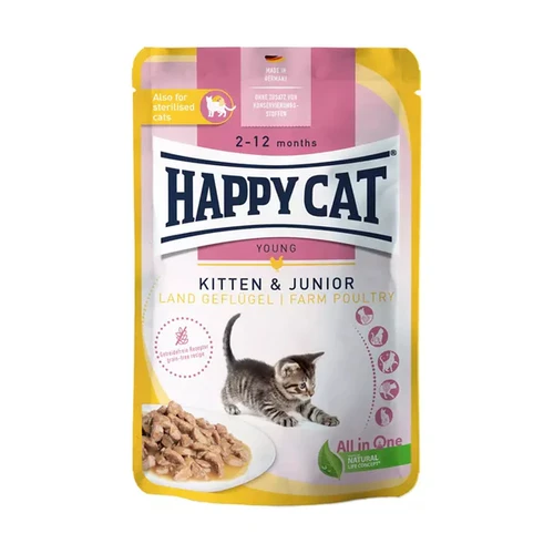Happy Cat - Kitten & Junior Farm Poultry 85g 