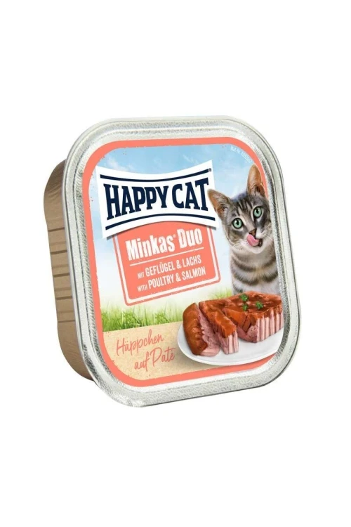 Happy Cat Cat Wet Food Duo Poultry & Salmon 100g