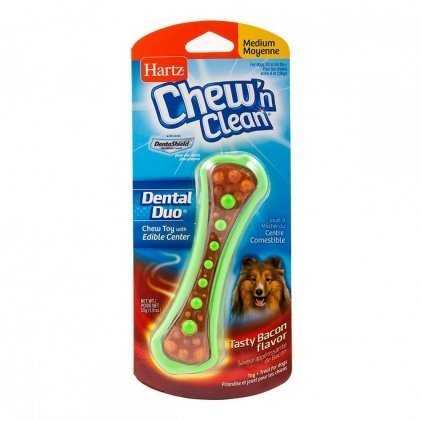 Hartz Dog Treat Chew 'N Clean Dental Duo Bacon Flavored