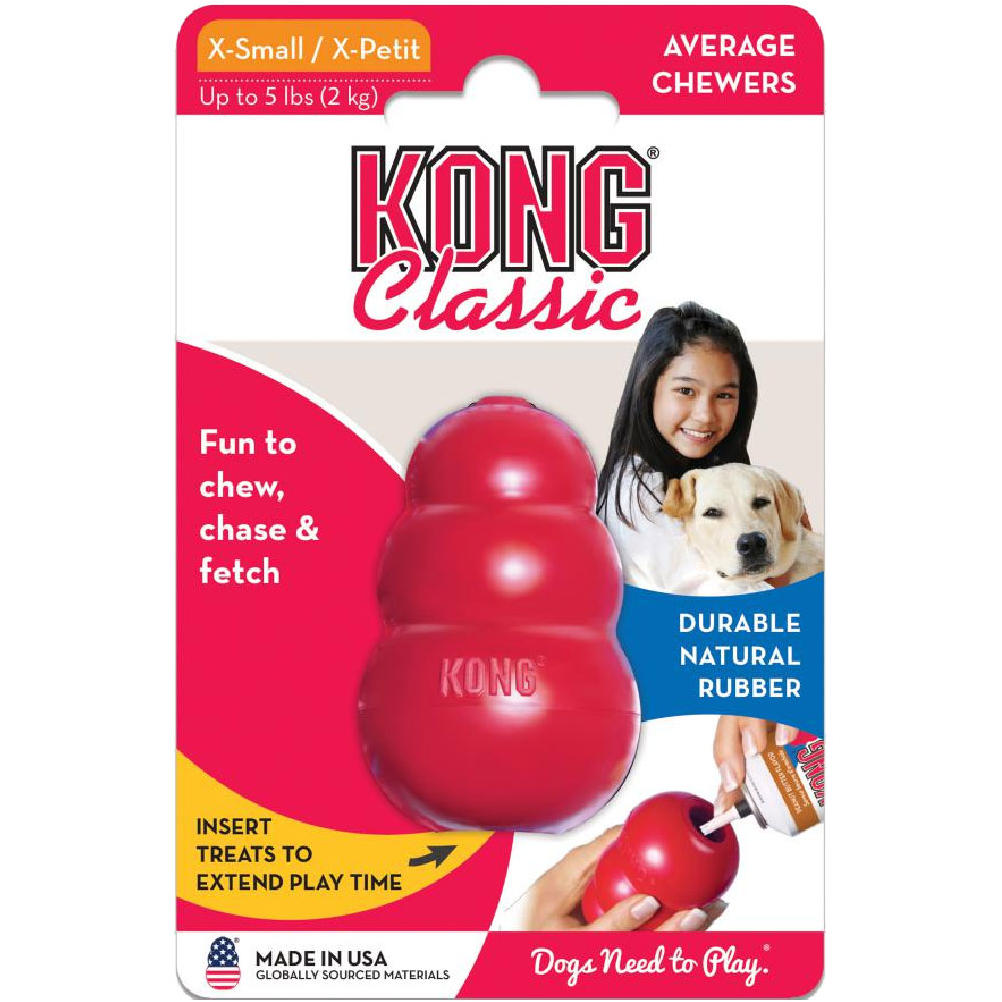 KONG Classic Rubber Dog Toy Red XS