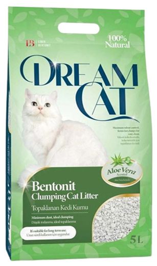 Dream Cat Bentonite Natural White Cat Litter Aloe Vera Scent 5L