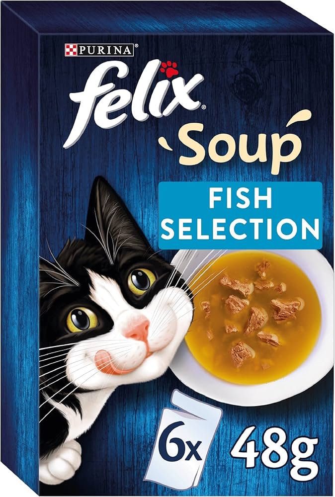 Felix Cat Soup Fish Selection Poches 6x48g