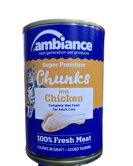 Ambiance Chunks with Chicken in Gravy for adult cat 