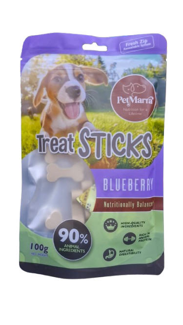 Petmarra Soft Dog Treats Bone Shape with Blueberry Flavor 