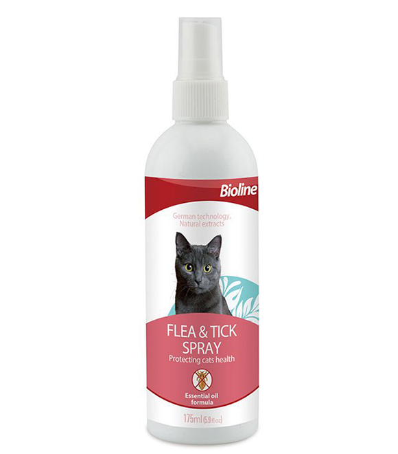Bioline Flea and Tick Spray for Cats – 175 ML 