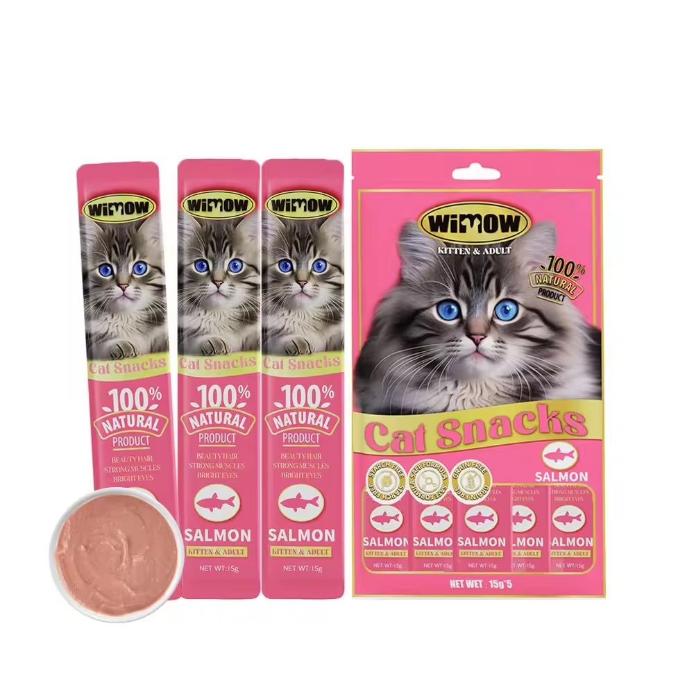 Wimow Cat Treat Salmon 5x15g