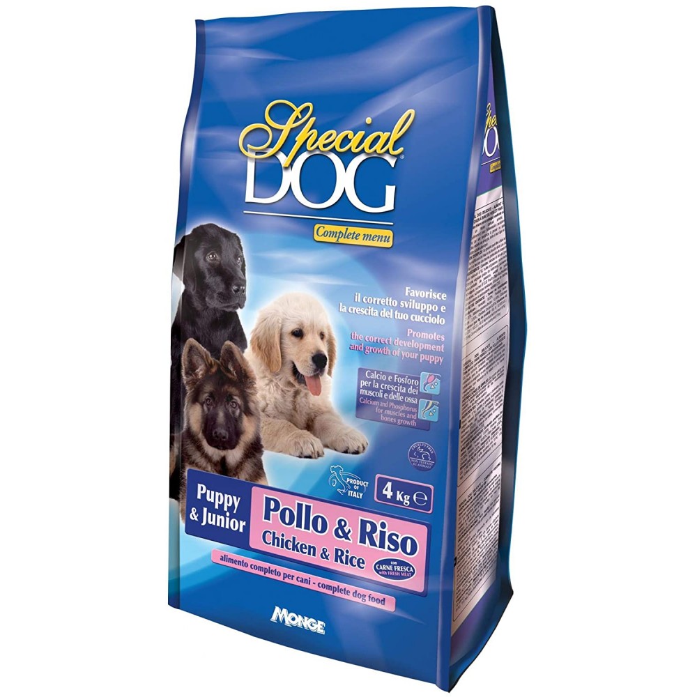Monge Dog Dry Food 4kg - special dog puppy & junior