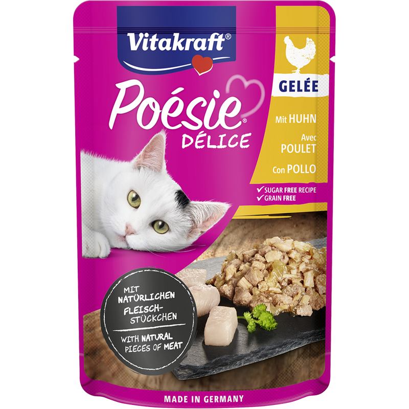 VitaKraft Cat Wet Food Poesie Delice Gelee With Chicken 85g
