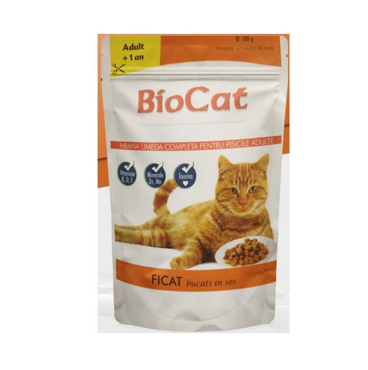 Bio Cat Adult Wet Food with Liver in Sauce 100g