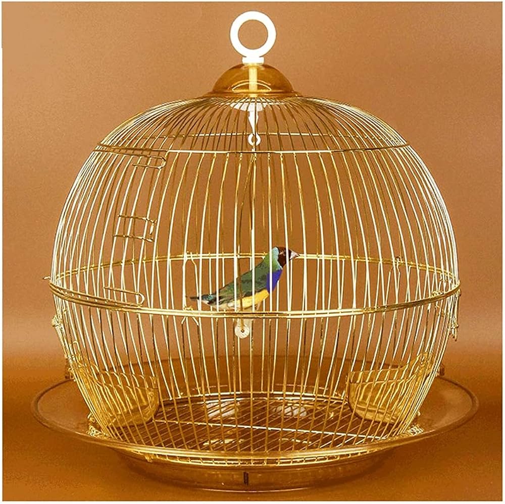 Round Gold Bird Cage - 15 Inch 