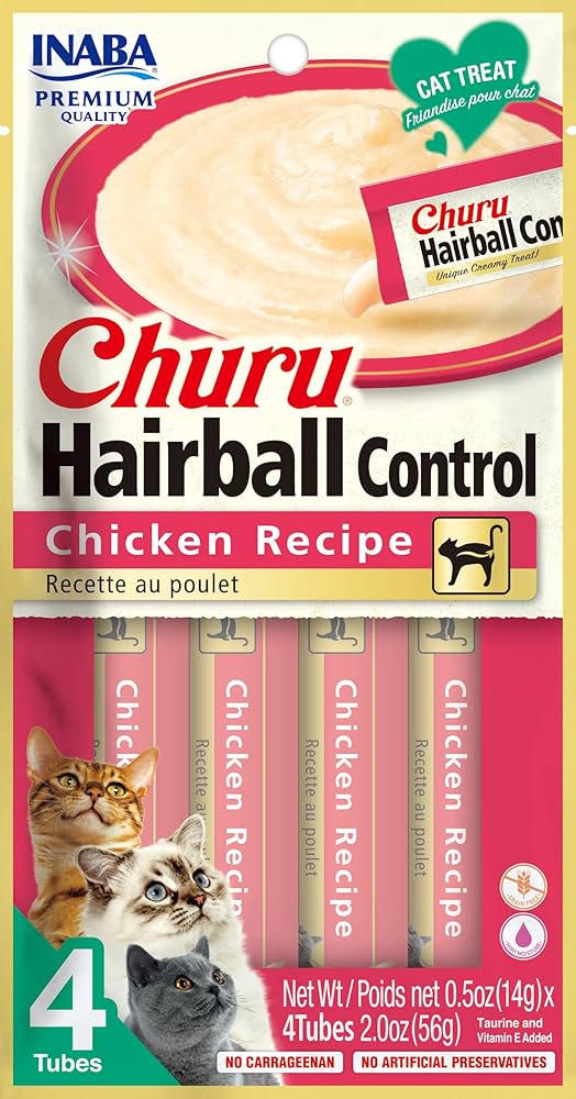 Inaba Churu Hairball Control Chicken Recipe Cat Treat - 56g 