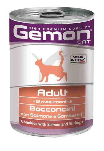 Gemon Cat Wet Food Salmon & Shrimps 415g