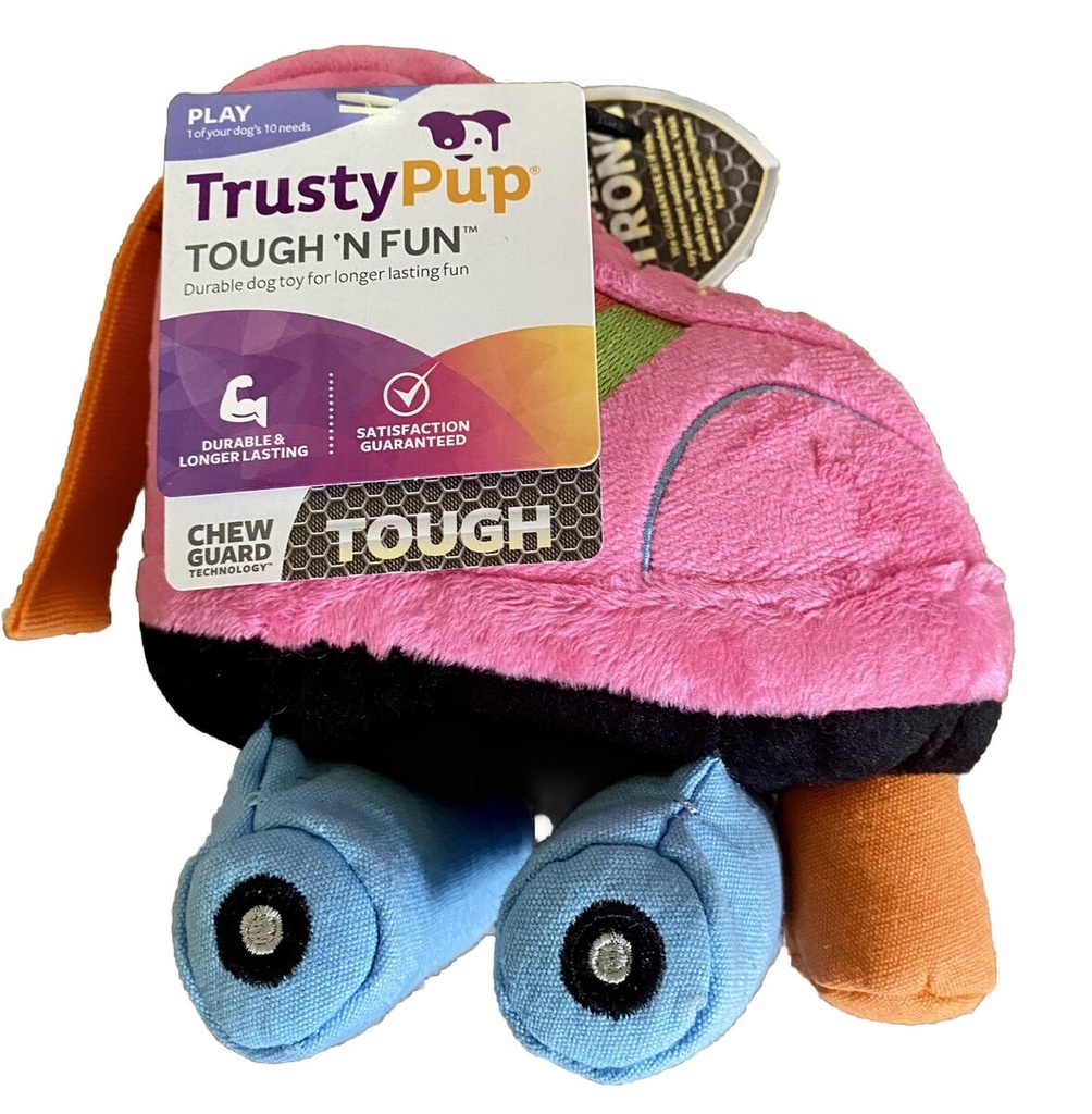 Trusty Pup Tough 'N Fun Roller Skate Plush Toy with Squeaker