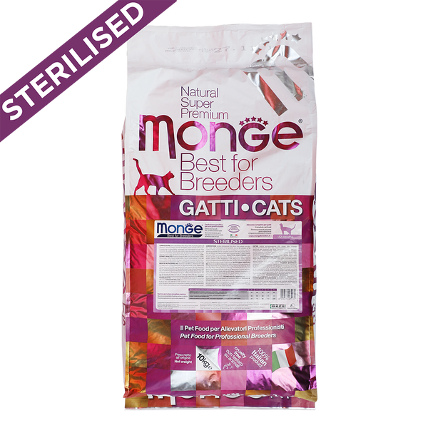 Monge Natural Superpremium Cat Food – Sterilised Rich in Chicken 10kg