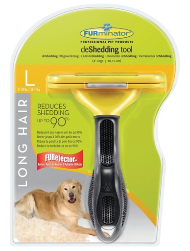 Furminator Large Long-Hair deShedding Tool for Dogs (L)