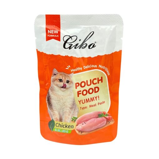 GIBO Cat Pouch Food – Chicken Pâté – 85g