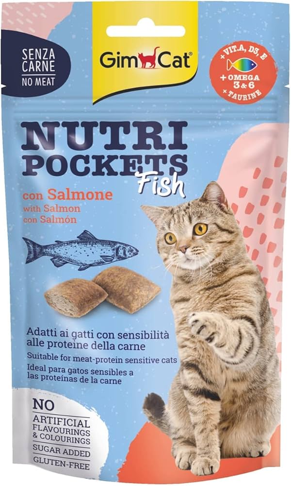 GimCat Nutri Pockets – Crunchy Salmon Cat Treats 60g
