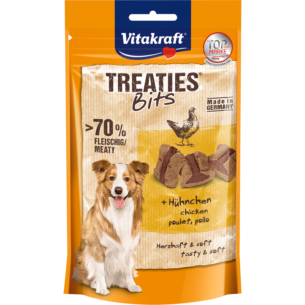Vitakraft Treaties Bits Chicken Dog Treats – 120g