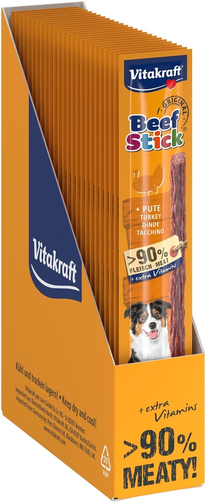 VitaKraft Dog Treat 12g - beef stick & turkey