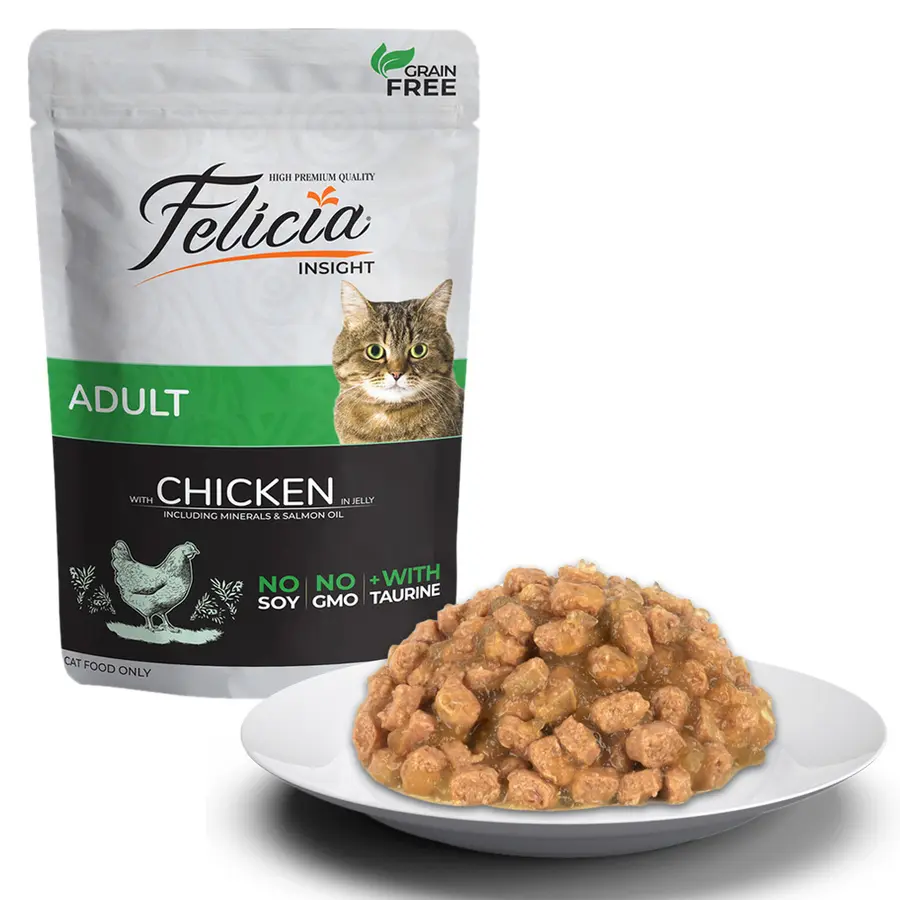 Felicia Wet Food for Adult Cats – Chicken in Jelly 85g (copy)