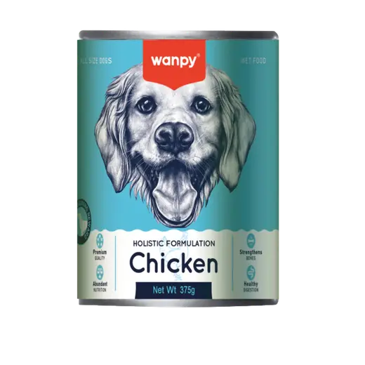 Wanpy Canned Dog Food with Chicken – 375g