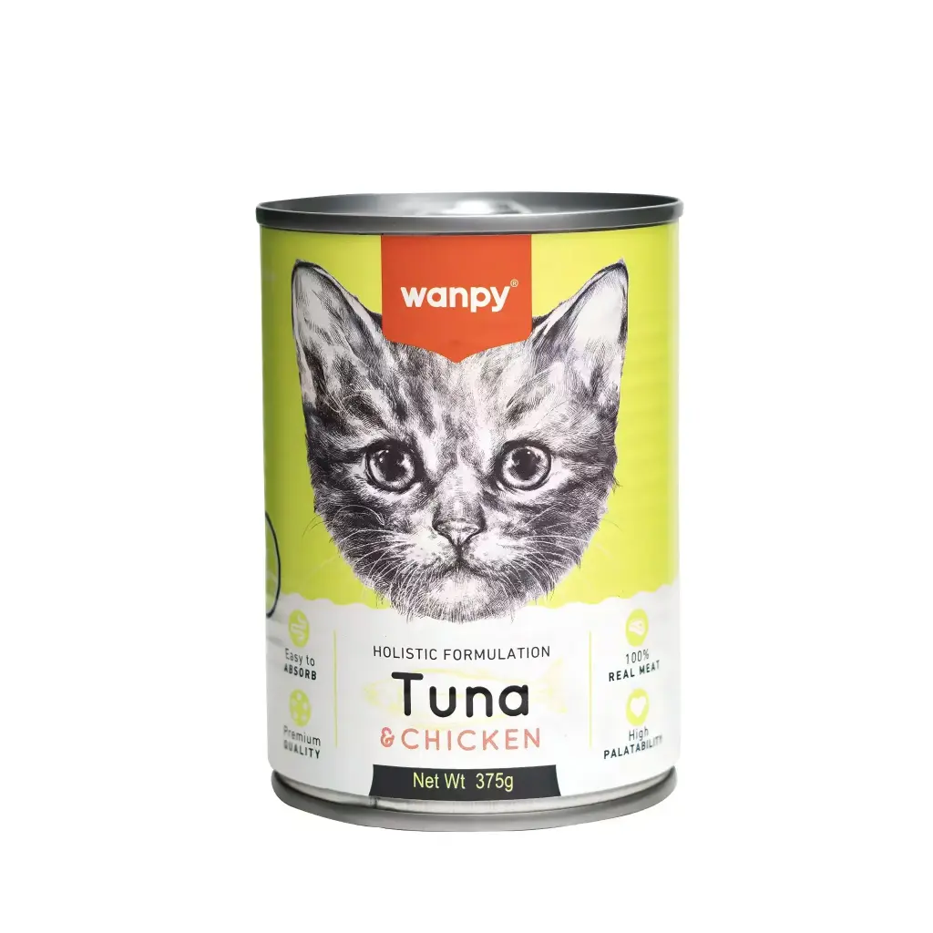 Wanpy Cat Wet Food Tuna & Chicken Kitten 375g