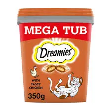 Dreamies™ Mega Tub Cat Treats with Chicken 350g