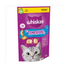 WHISKAS® TEMPTATIONS™ Adult Cat Treats with Salmon 60g