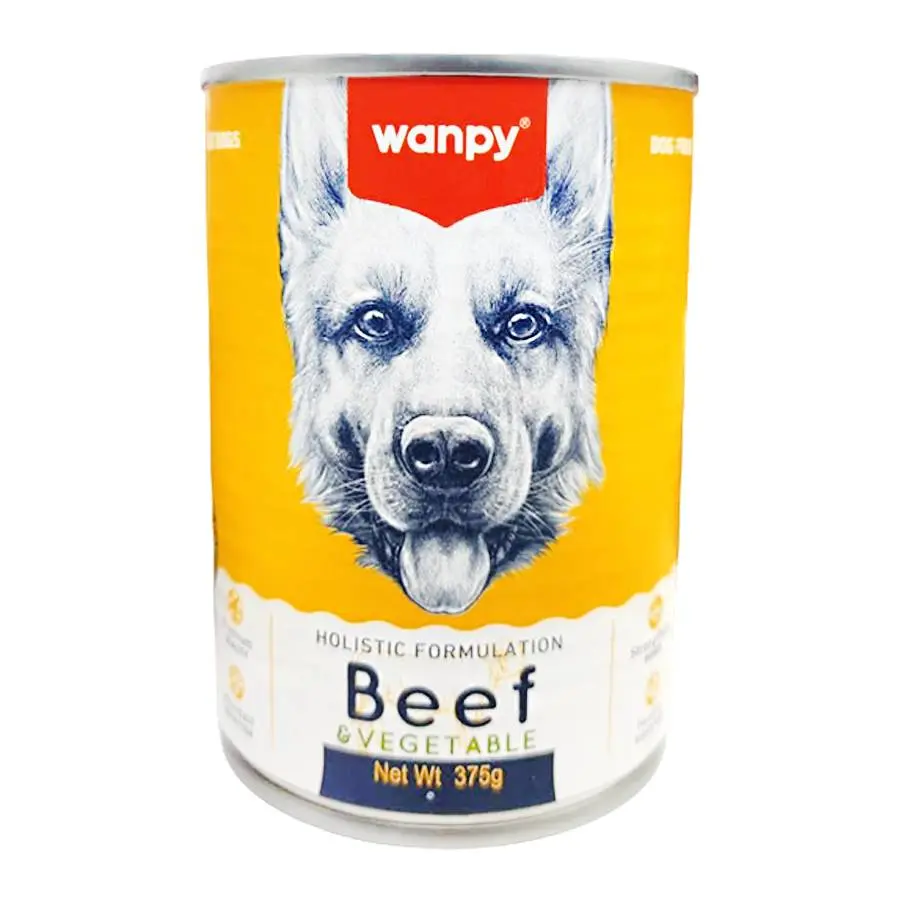 Wanpy Premium Beef and Vegetable Canned Dog Food – 375g