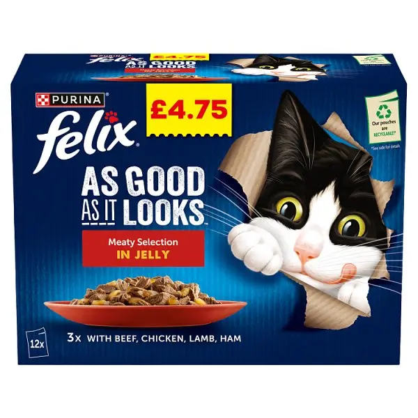felix meaty selection in jelly 12×85g