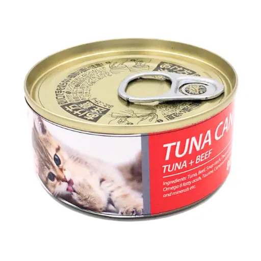 bioline tuna can tuna and beef 85g 