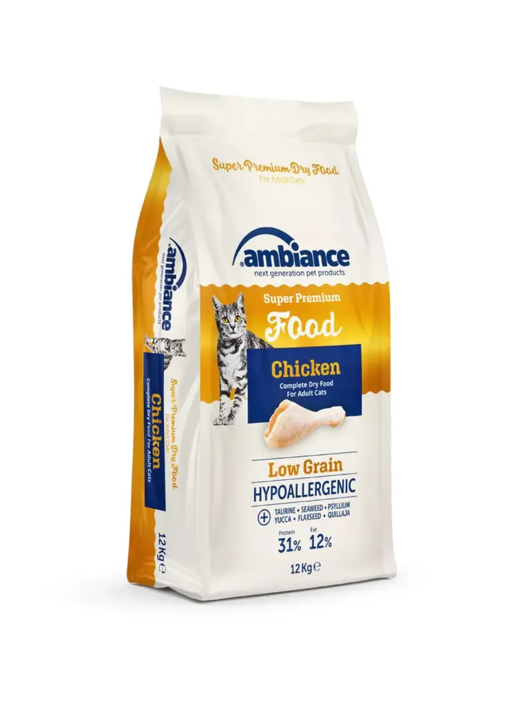 Ambiance Dry Food with Chicken for Adult Cats – 12kg