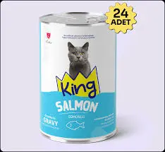 كينغ سلمون بصلصة مع قطع لحم 400 غم