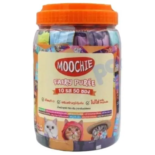 Moochie Cat Snack – 10 Mixed Flavors (50 Pieces)